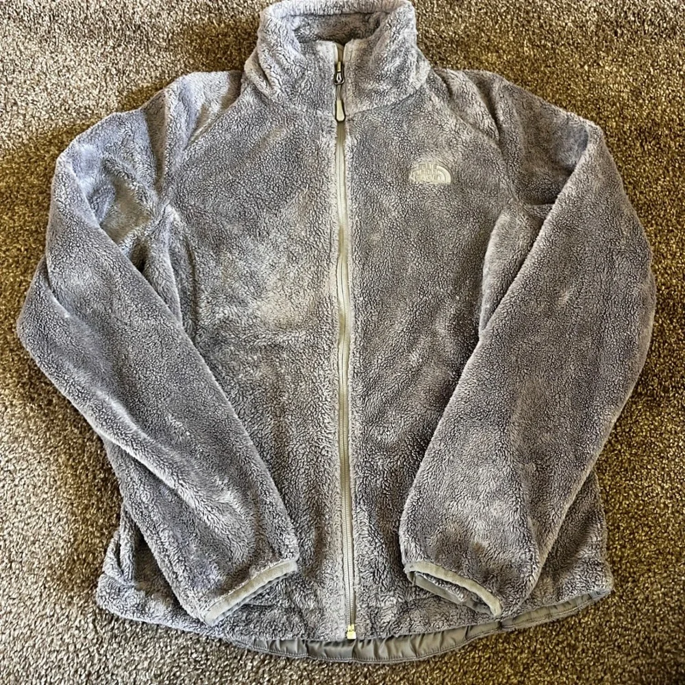 The North Face Fleece Jacket Full‎ Zip Cozy Warm Gray Women's Size Small